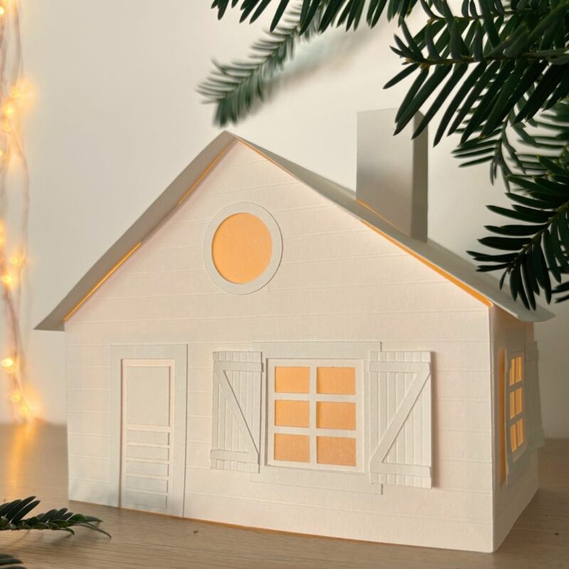 maquette chalet en papier