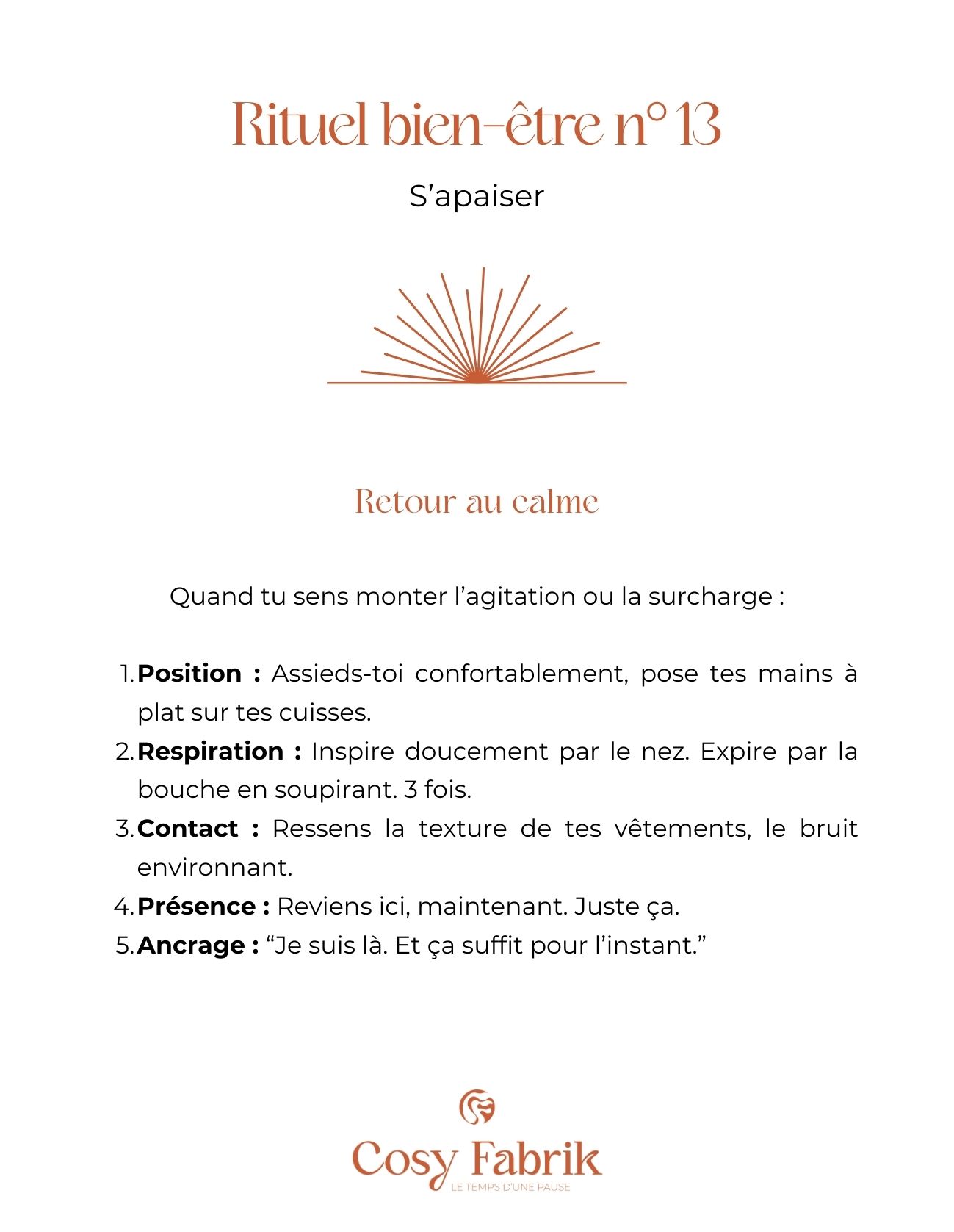 Exercice relaxation bien-être