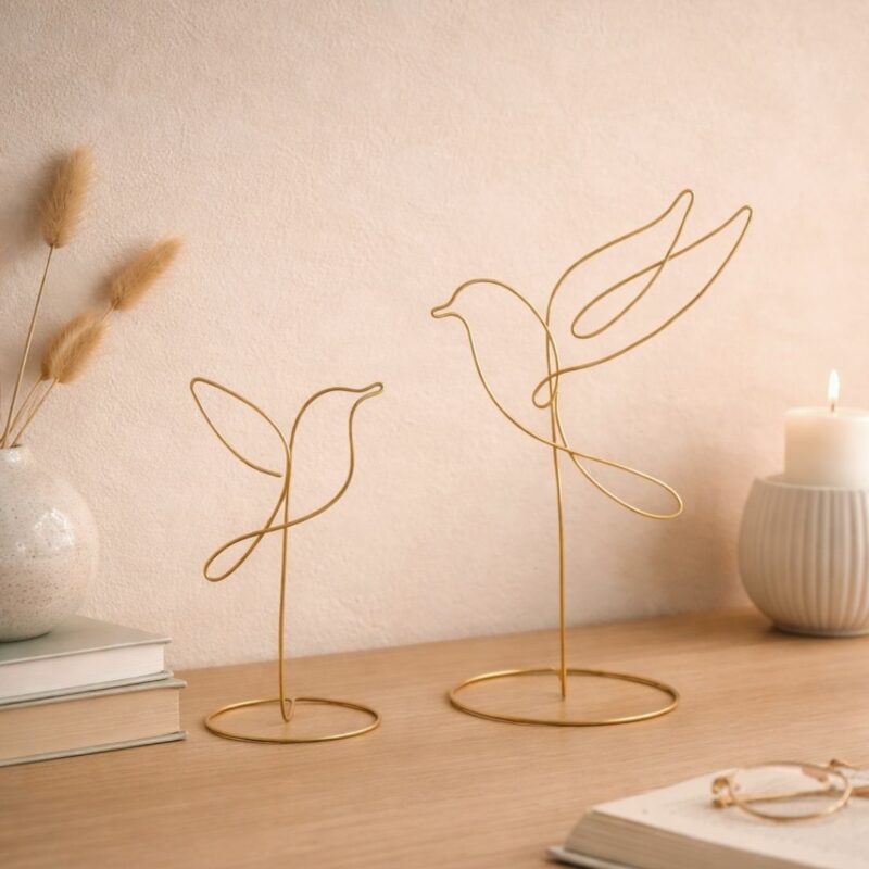 déco fil alu oiseaux
