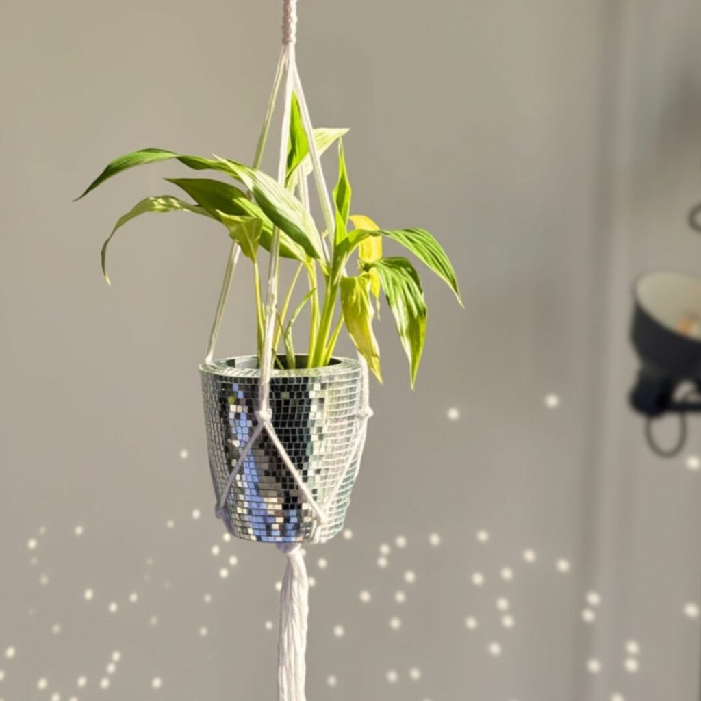 cache pot disco DIY
