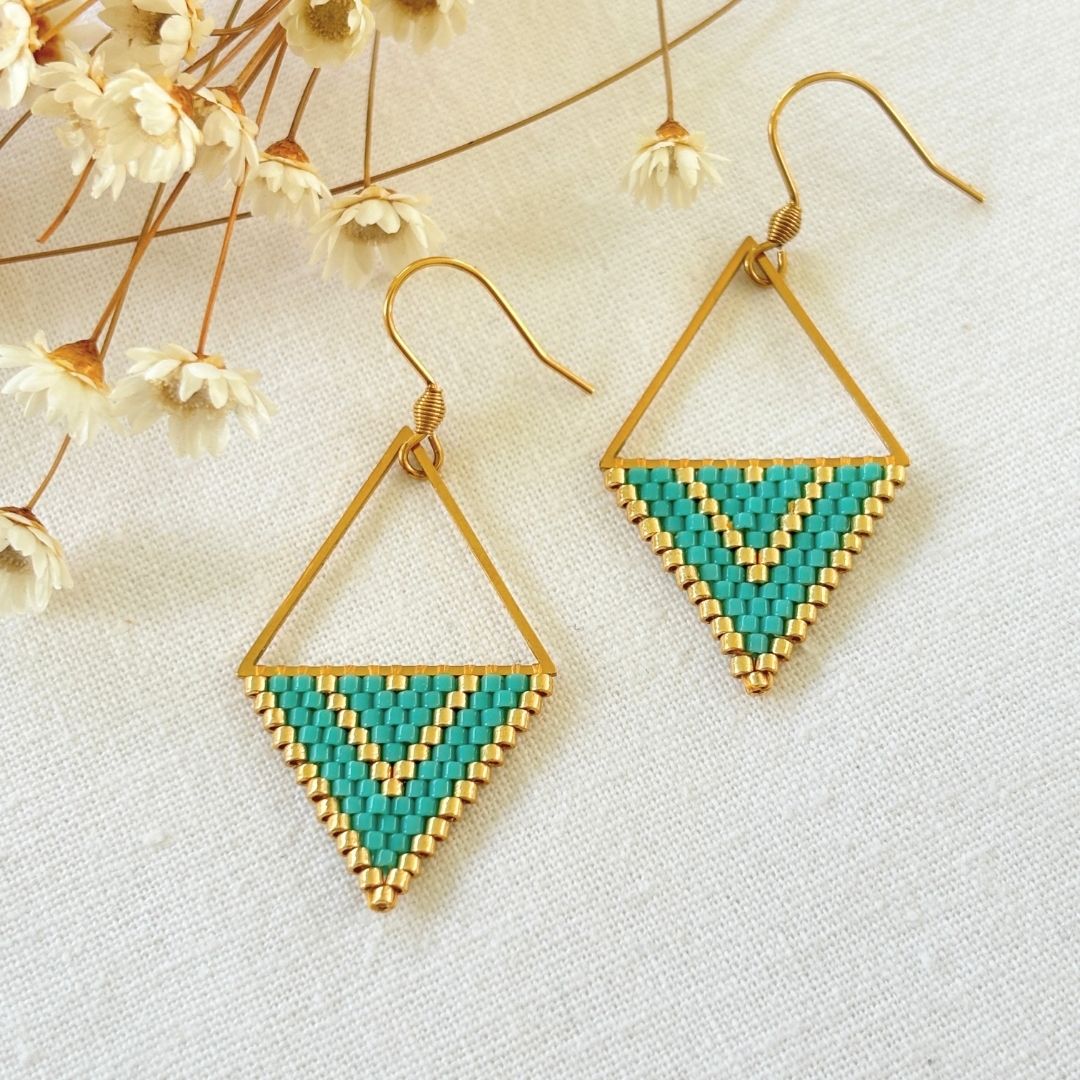 boucles d'oreilles perles Miyuki DIY